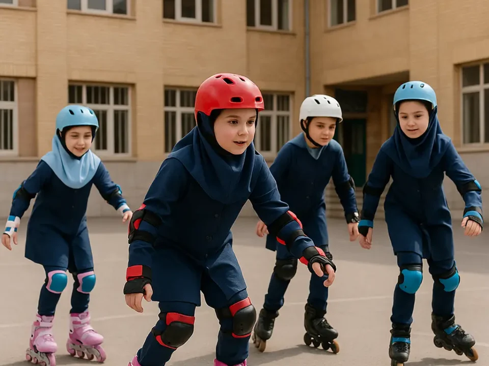 آموزش اسکیت به دانش‌آموزان