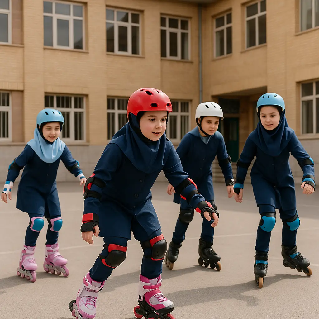 آموزش اسکیت به دانش‌آموزان